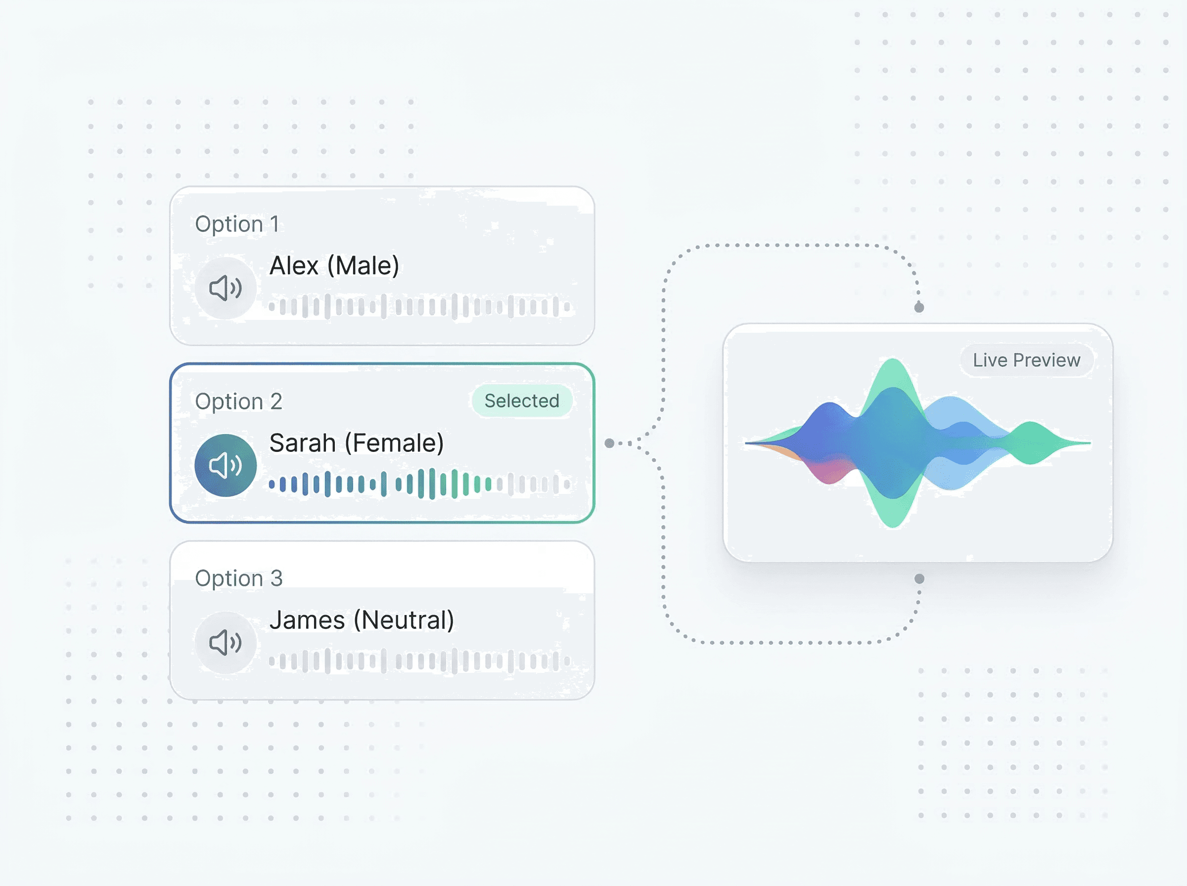 Chatbyte AI voice agent – choose a voice